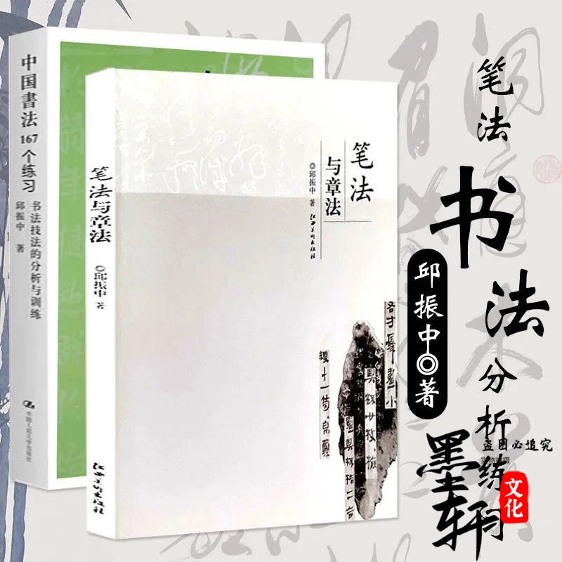 中国书法167个练习 笔法与章法 技法的分析与训练邱振中 2本合售