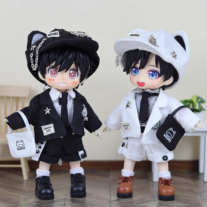ob11娃衣 咪咪绅士套装 可爱制服Molly娃娃衣服12分bjd GSC素体