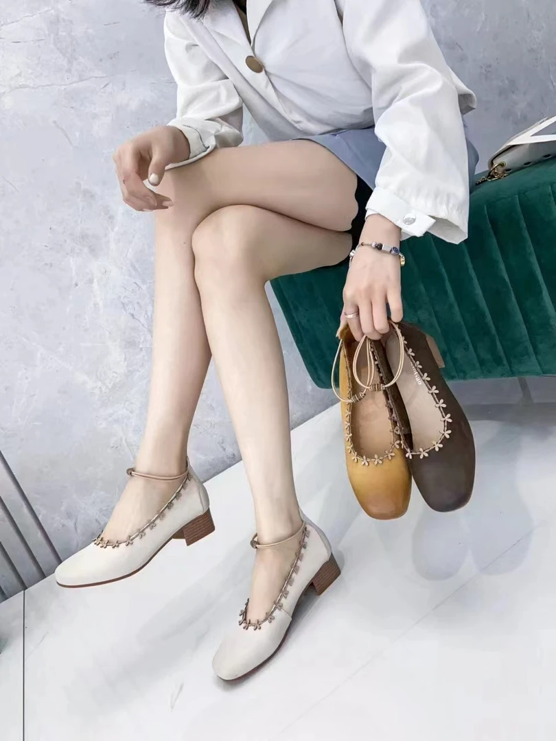 【小笙女鞋】特价捡漏高货手工头层牛皮女士小香风气质单鞋