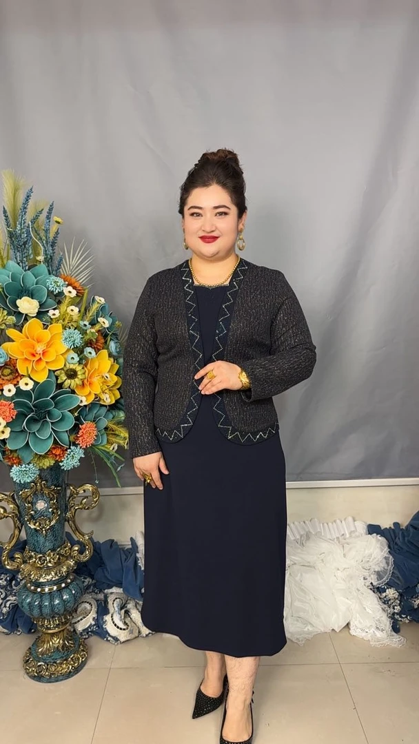 显瘦大码气质连衣裙-211-1