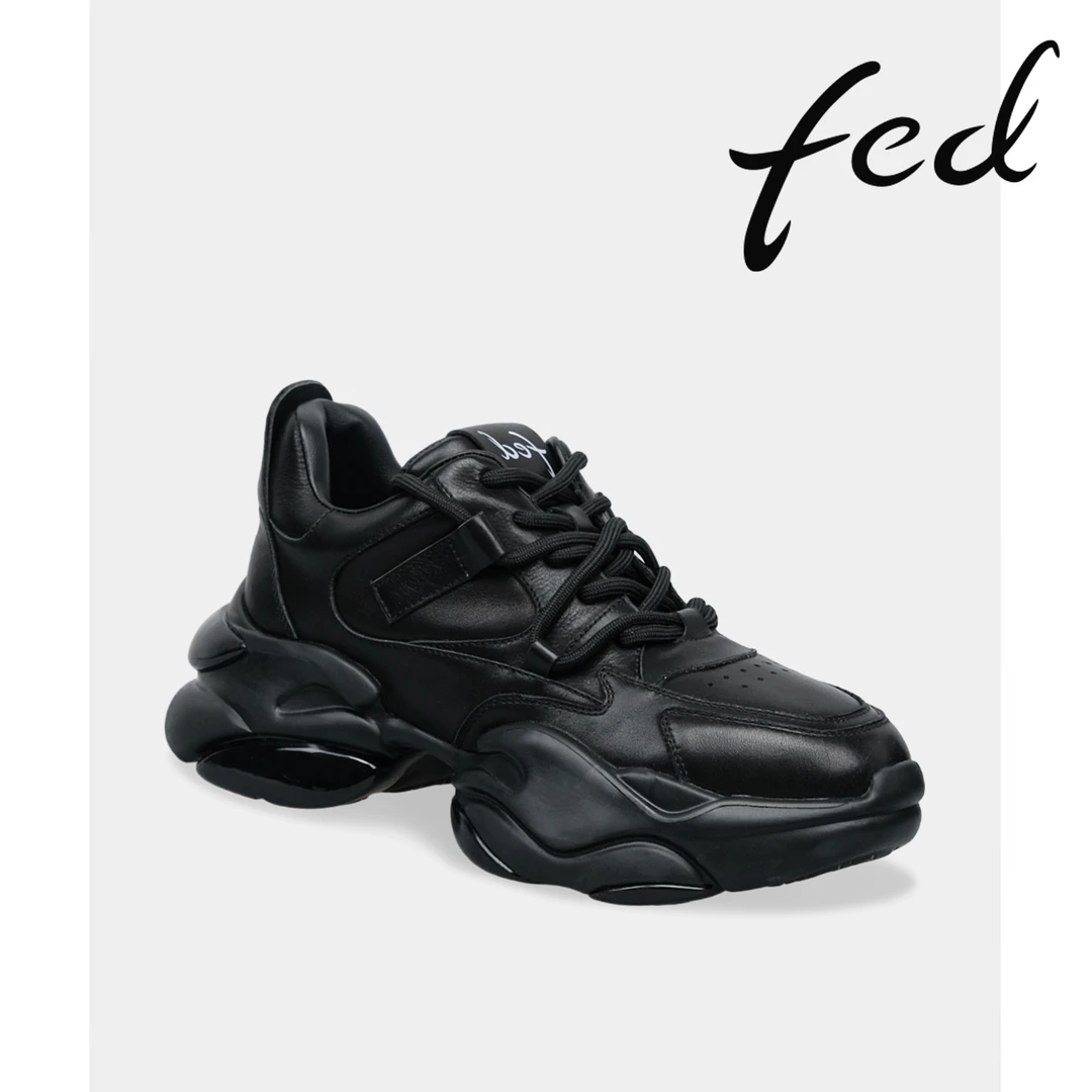 【小水专属】FED新款时尚低帮潮流圆头系带女士休闲老爹鞋DCH0009