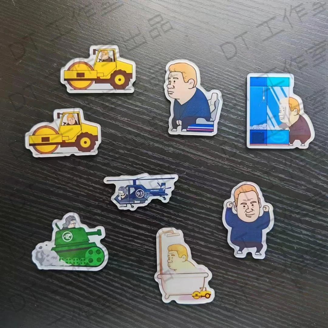 上海申花 原创动画 疯狂蓝皮衍生周边 司机系列 亚克力软磁冰箱贴