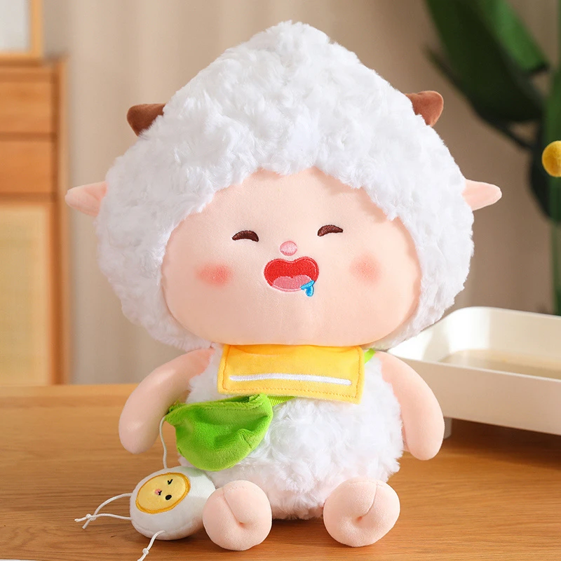 正版懒羊羊毛绒玩具可爱喜羊羊公仔美羊羊玩偶儿童布娃娃生日礼物