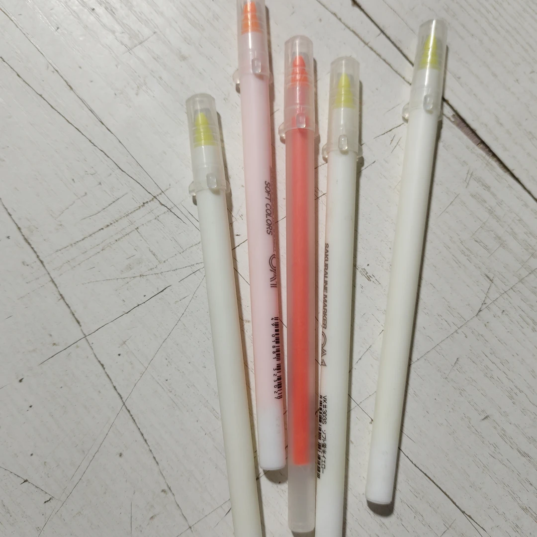 【KD】荧光笔5支亮色系记重点用