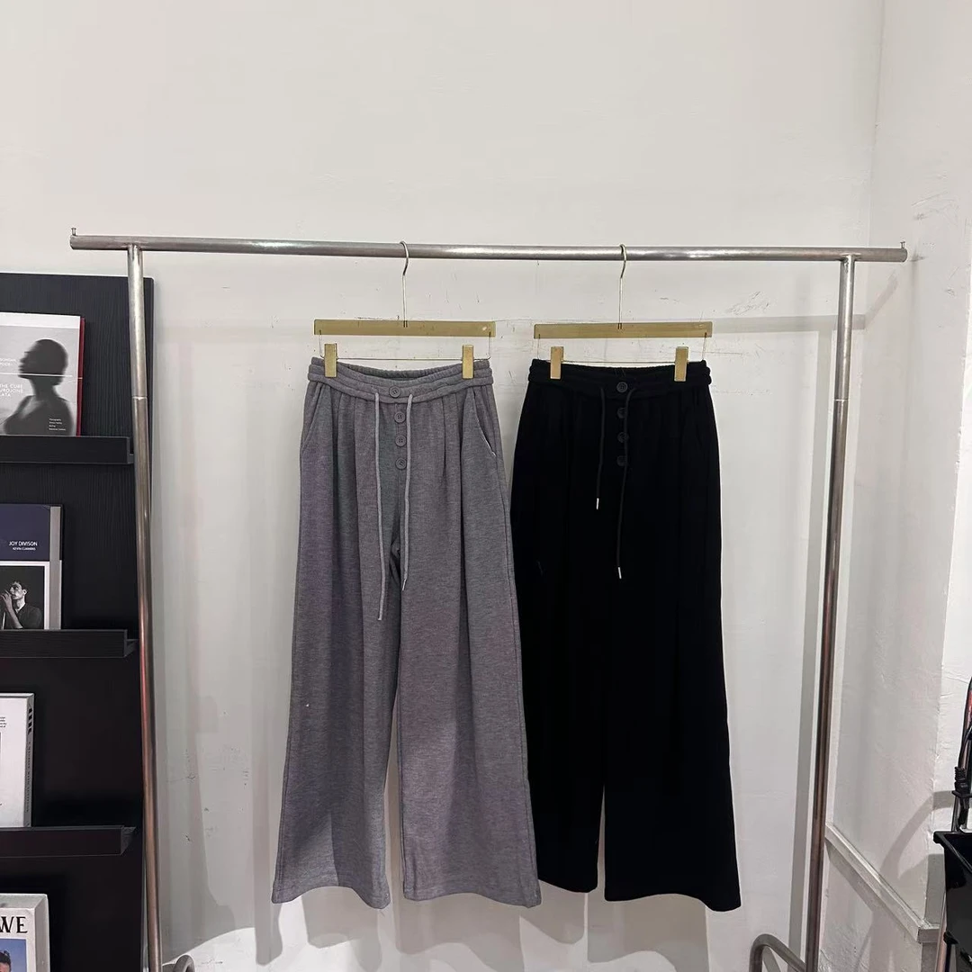 【ARONG阿荣家】洋绒裤好糯的裤子16561-黑灰-ML