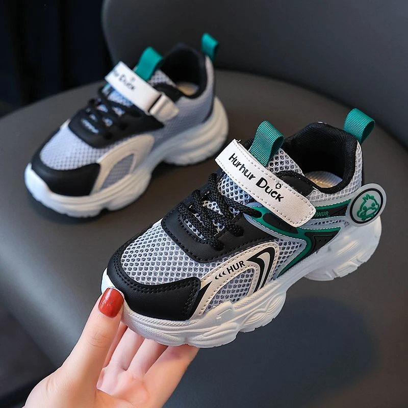 儿童单网鞋透气运动鞋夏季新款防滑厚底超轻网鞋中大童百搭老爹鞋