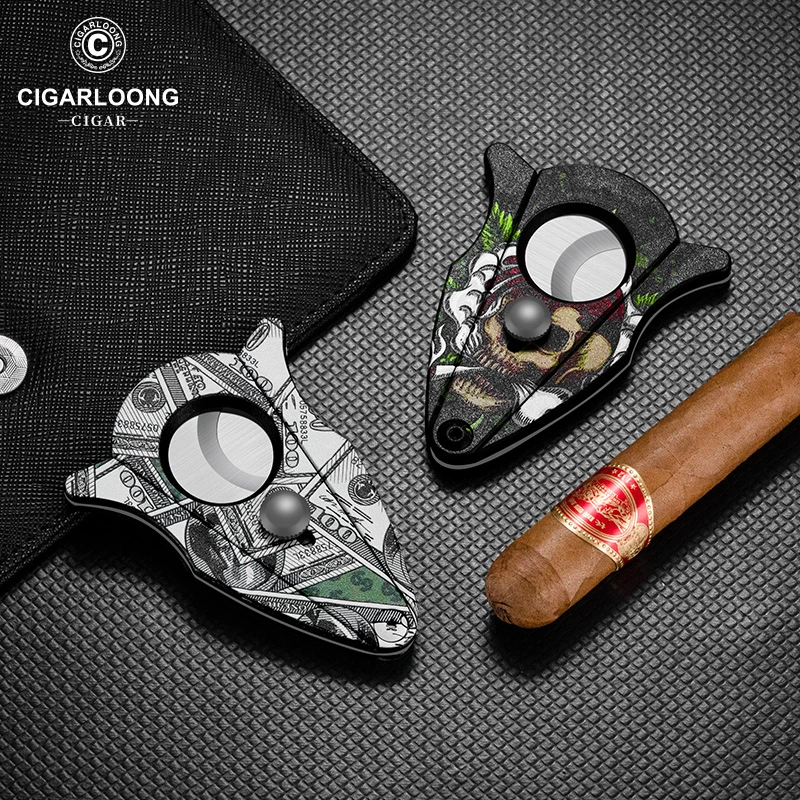 CIGARLOONG茄龙雪茄剪刀时尚不锈钢刀刃锋利雪茄刀多款CLE-23FA1