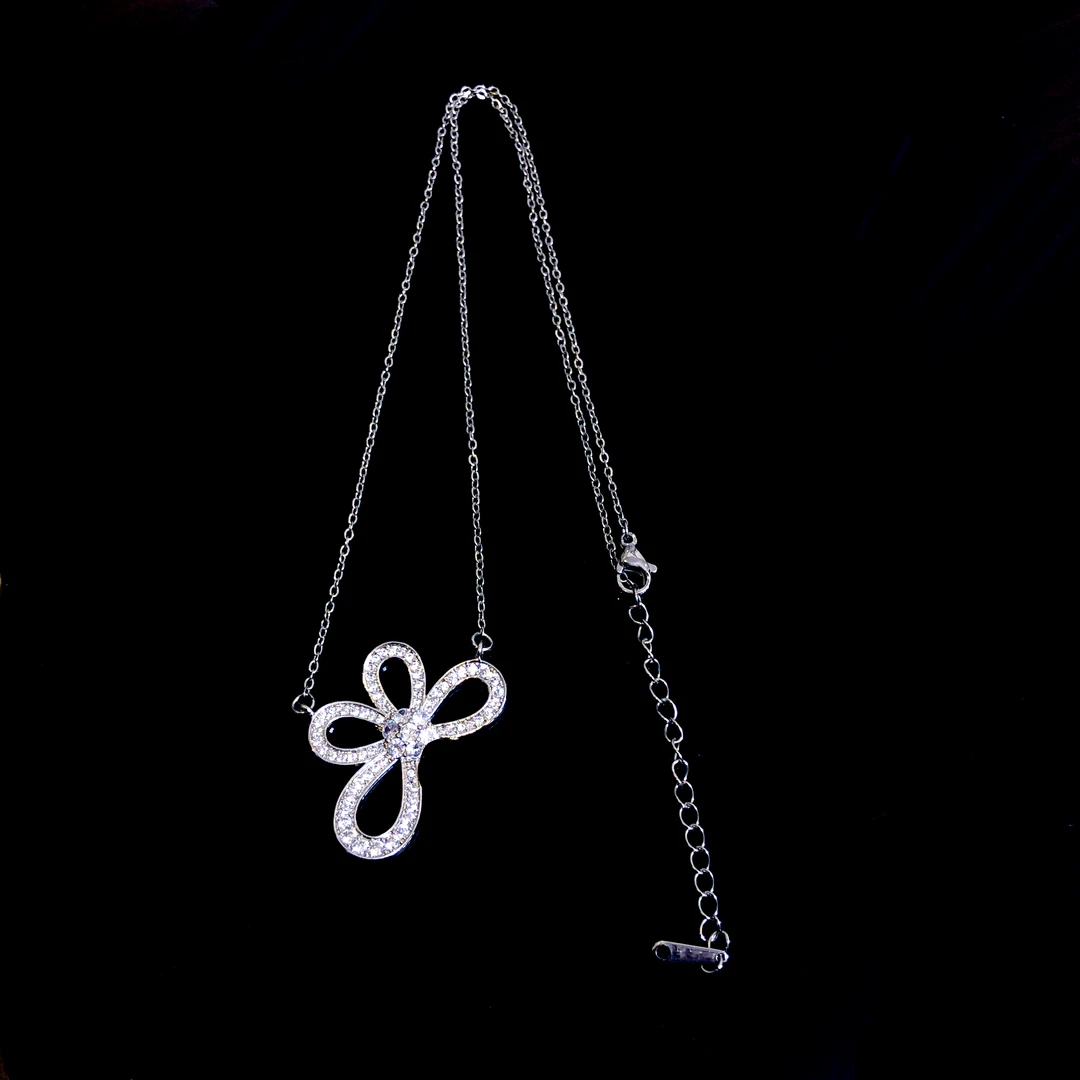 铜合金项链 轻奢时尚百搭气质网红大花项链K-3344