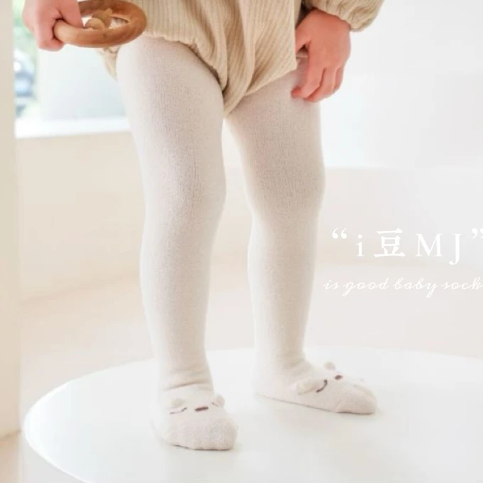 9662儿童秋冬珊瑚绒连裤袜保暖打底裤卡通打底袜婴幼儿女童连体袜