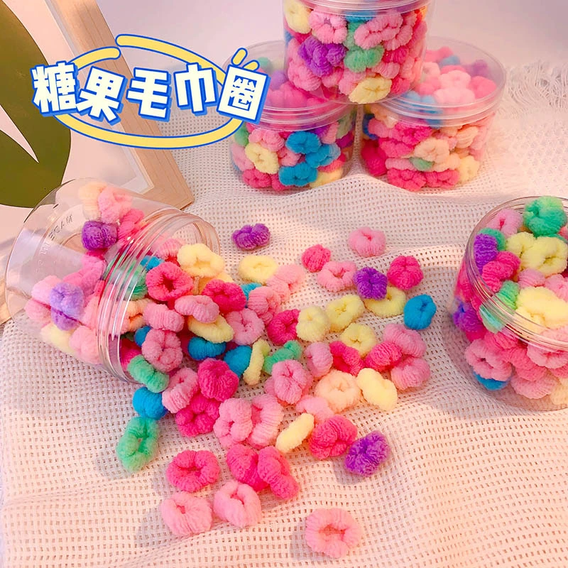 婴儿扎头皮筋女童宝宝弹性好不伤发毛巾圈发绳婴幼儿可爱耐用头绳