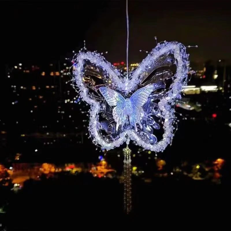 手工梦幻蝴蝶灯DIY送闺蜜女朋友小礼物灯笼ins创意高颜值蝴蝶饰品