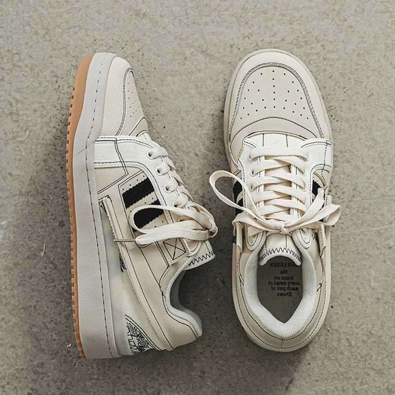 低帮学生小众鞋子港风ins百搭休闲板鞋男潮鞋2024春季男士小白鞋