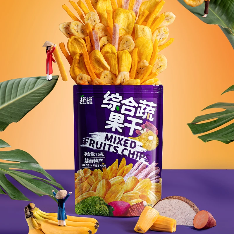 越南进口榙榙菠萝蜜干综合蔬果干香芋甘薯香蕉果干休闲儿童零食