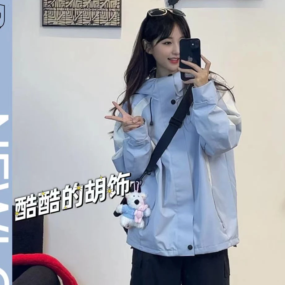 【肉肉不肉】秋冬款户外防风防水三合一冲锋衣男女情侣款运动外套