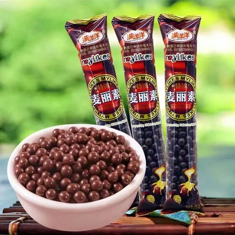 满洋洋特浓麦丽素巧克力怀旧小零食脆心巧克力豆袋装实惠休闲食品