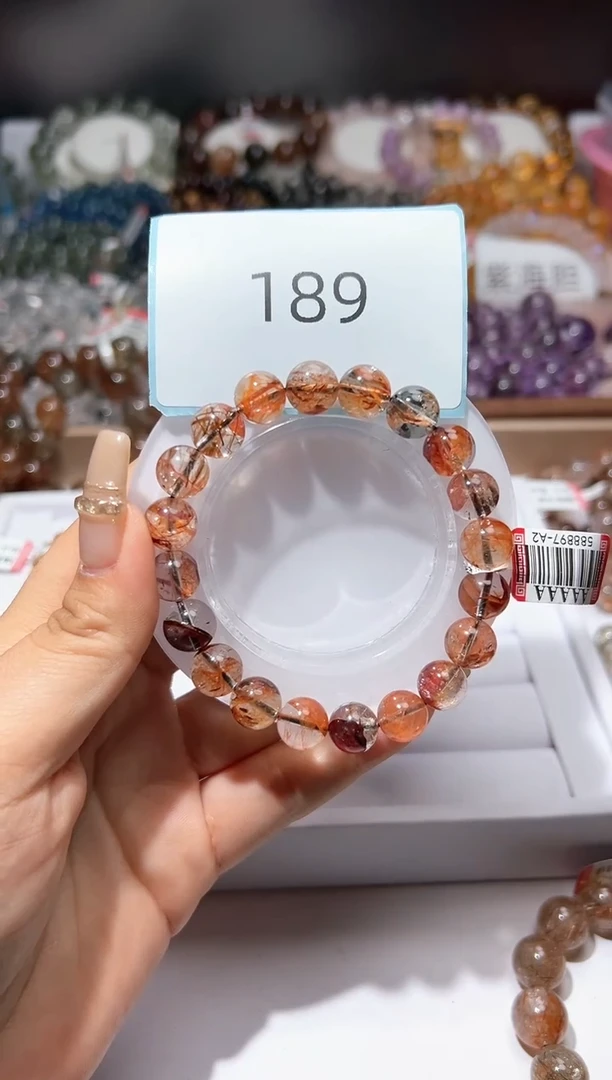 【闪购商品】水晶手串未镶嵌多样化发其一黑金超约10mm
