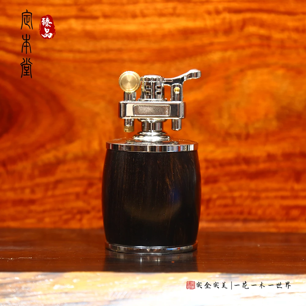 MD041高档紫光檀打火机雪茄打火机桌面摆件把件