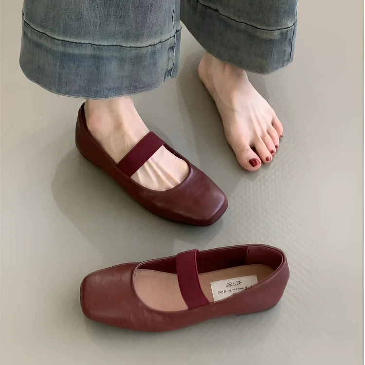 复古玛丽珍女鞋2024年新款法式气质优雅百搭配裙子浅口软底晚晚鞋