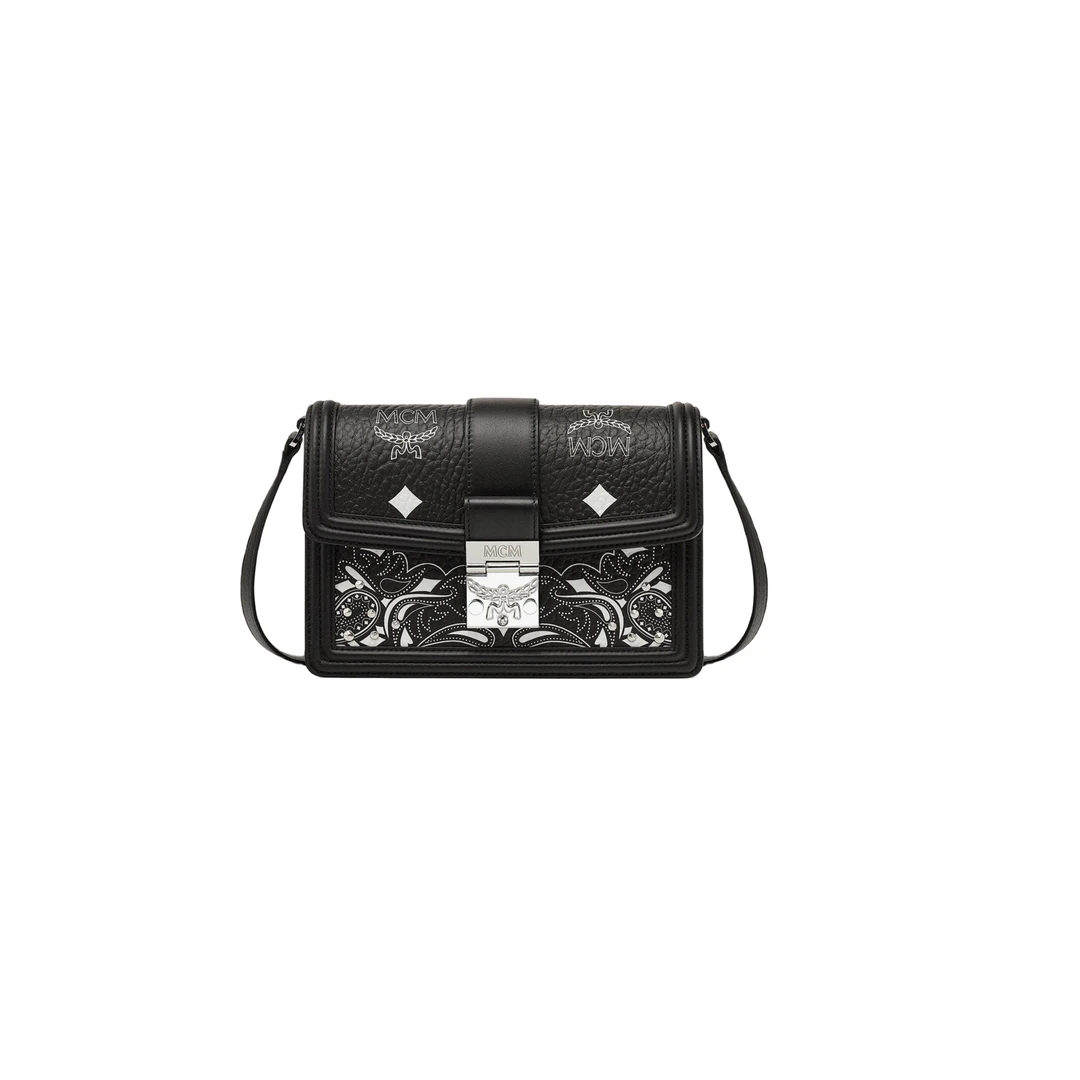 【新品】MCM TRACY 小号斜挎包单肩包经典黑色盒子包通勤百搭潮流款