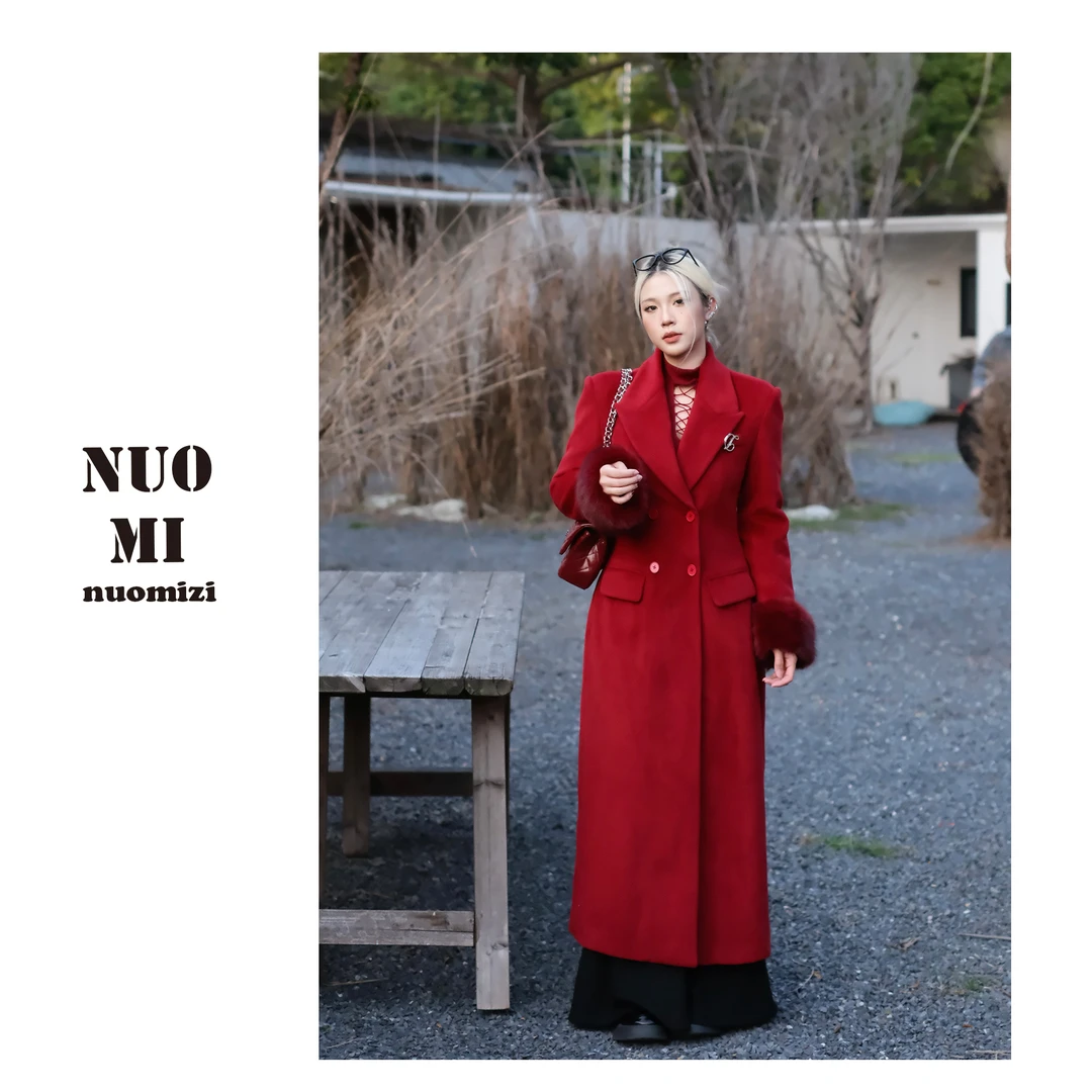 ZOZ糯米子[大女主]收腰大衣女冬韩系高级感长款外套大衣外套女