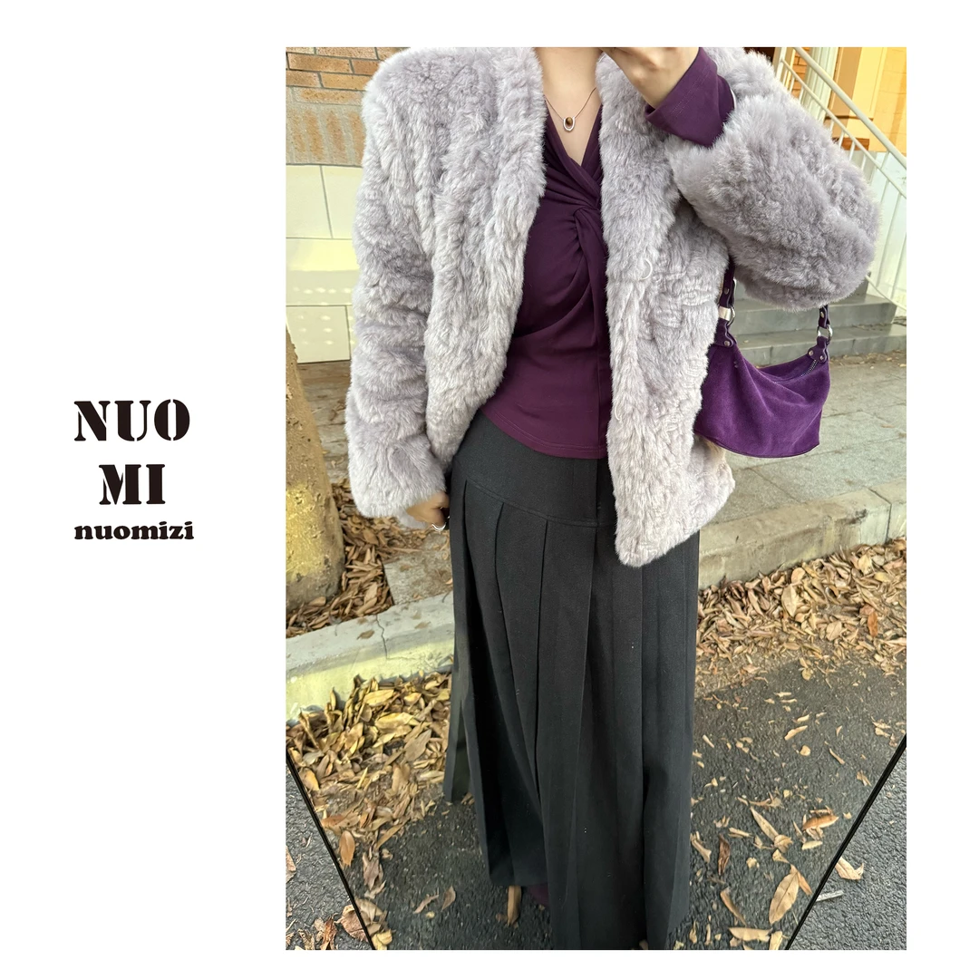 ZOZ糯米子[芋泥卷]轻奢毛毛外套女冬高级设计感气质宽松保暖上衣