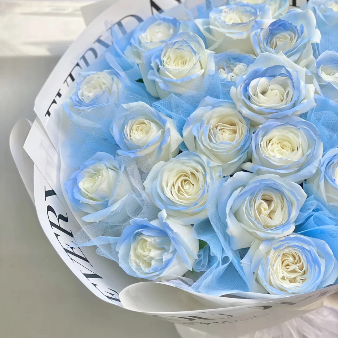 【碎冰蓝】玫瑰 1个邮费可以买全店任意4把鲜花