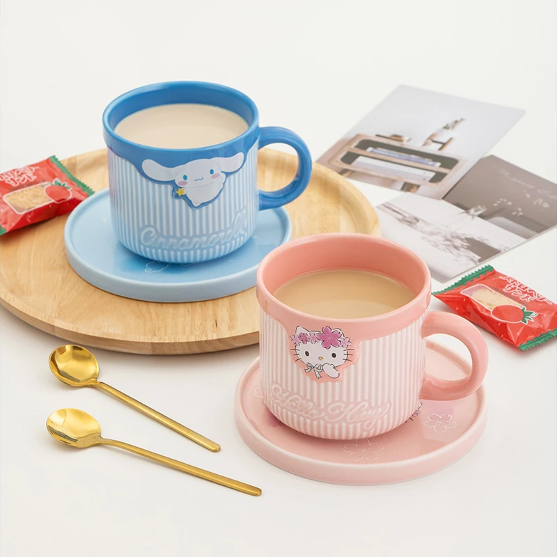 【古杰士】三丽鸥系列正版咖啡杯碟可爱少女心生日礼物卡通马克杯