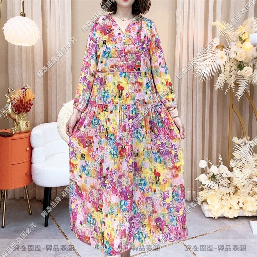 连帽薄款宽松连衣裙女装连衣裙子旗袍大码气质长裙时尚夏季