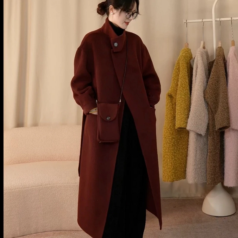 【阳哥】气质网红针织时尚羊毛长款加厚秋冬8836