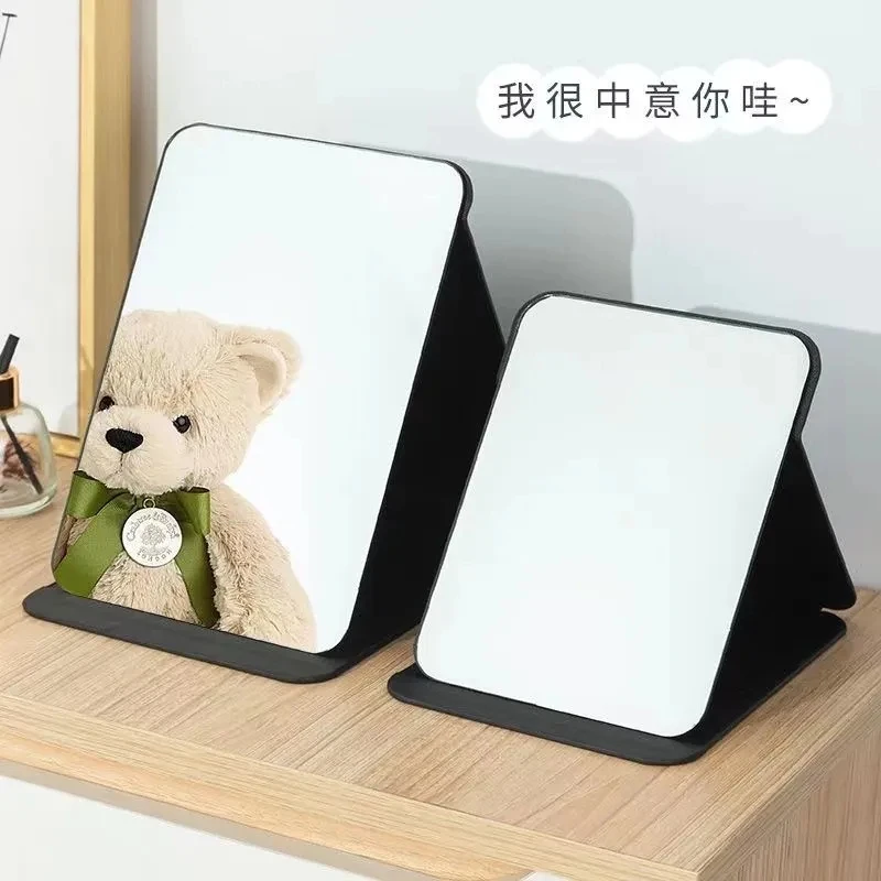 化妆镜子高清镜小巧镜风教室女家用学生随身携带宿舍用女台式