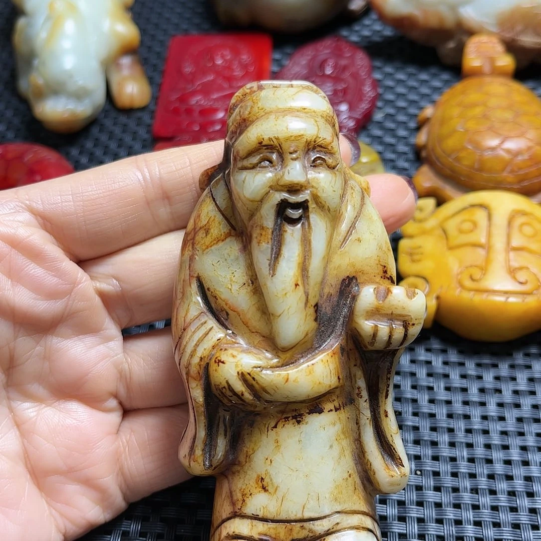 白玉菩提吊坠摆件