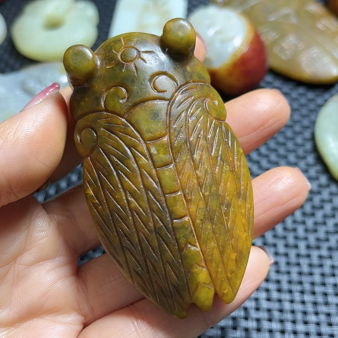 白玉菩提吊坠摆件