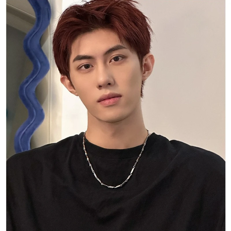 钛钢项链 菱形项链男高街基础高级感男士男生配饰ins小众颈链女锁