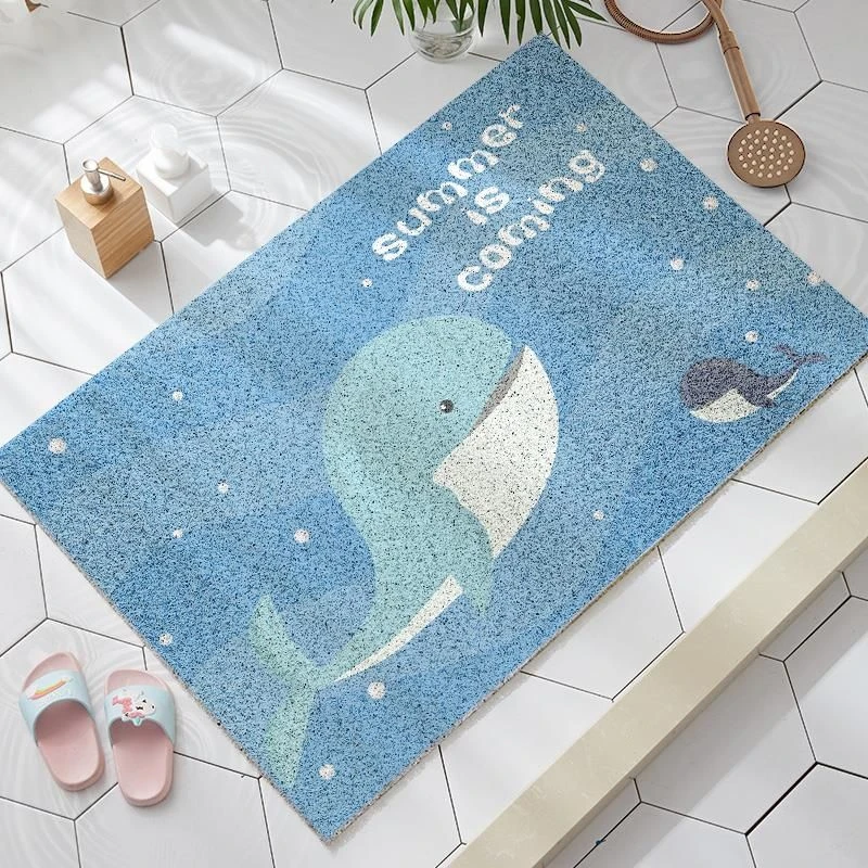 卡通浴室防滑垫儿童可裁剪地垫卫生间洗澡淋浴房丝圈脚垫防摔家用