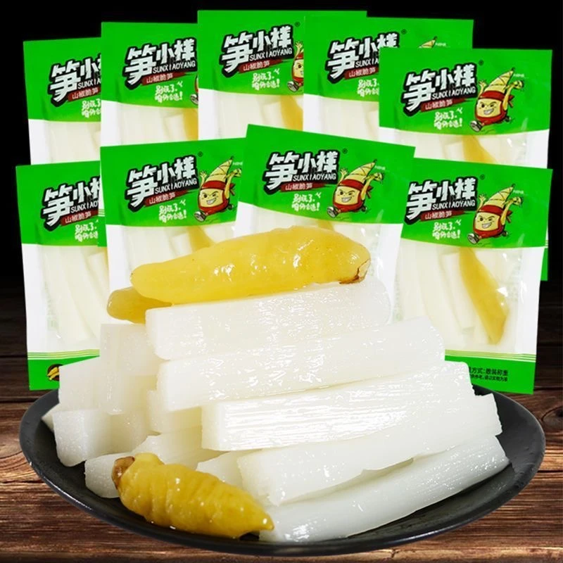 笋小样泡椒竹笋片开袋即食山椒脆笋尖新鲜笋条网红休闲散装小包装
