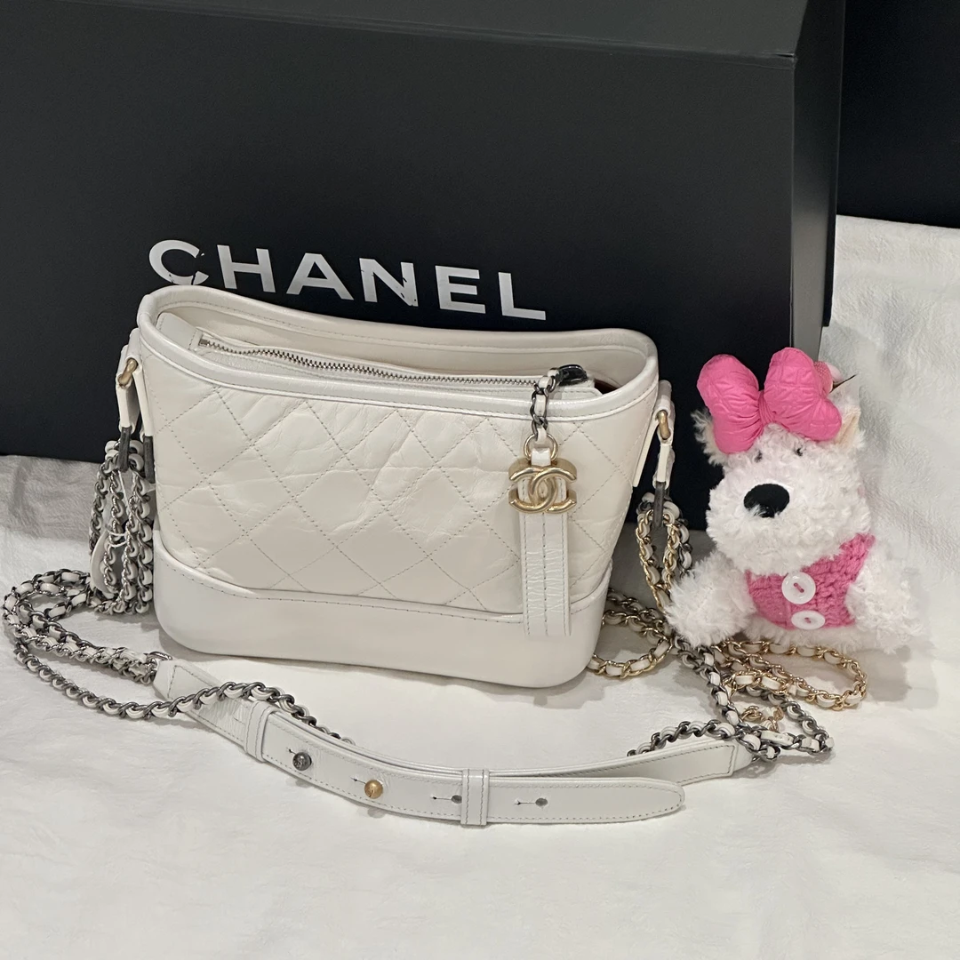 95新 Chanel/香奈儿 Chanel 流浪包 小号 白金 菱格