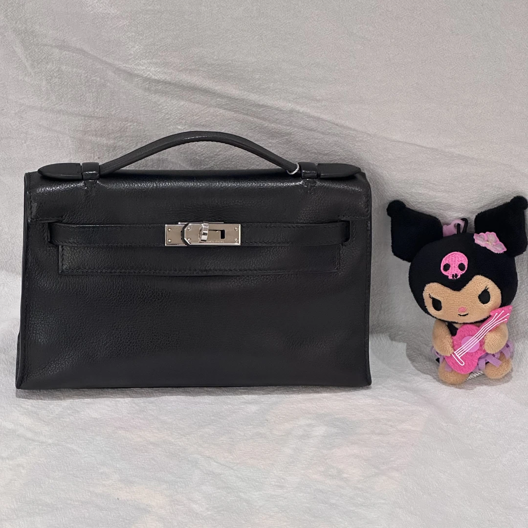 95新 Hermes/爱马仕 mini Kelly一代黑银