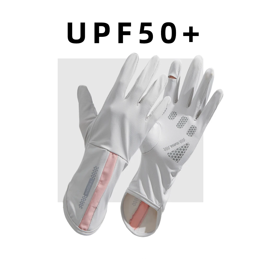 夏天开车手套女夏防紫外线防滑骑电动车薄款遮阳冰丝透气露指