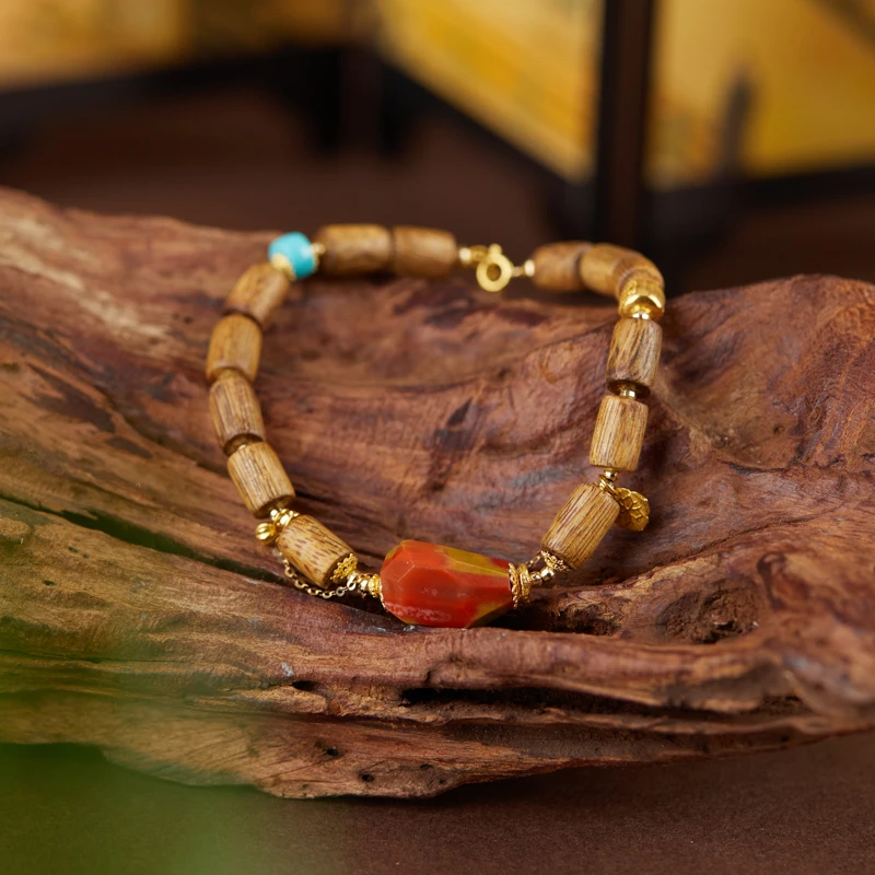 『乐小福珠宝』18K金南红手链多样性发货