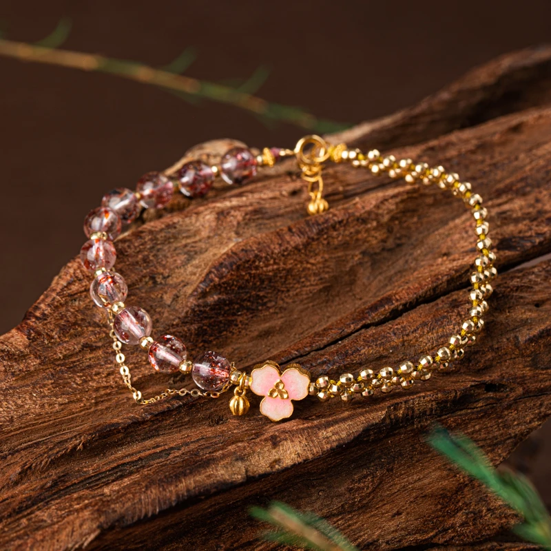 『乐小福珠宝』18K金水晶手链