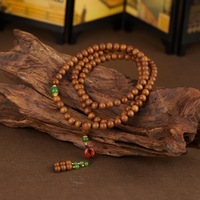 【乐小福珠宝】18K金和田玉南红多圈手链