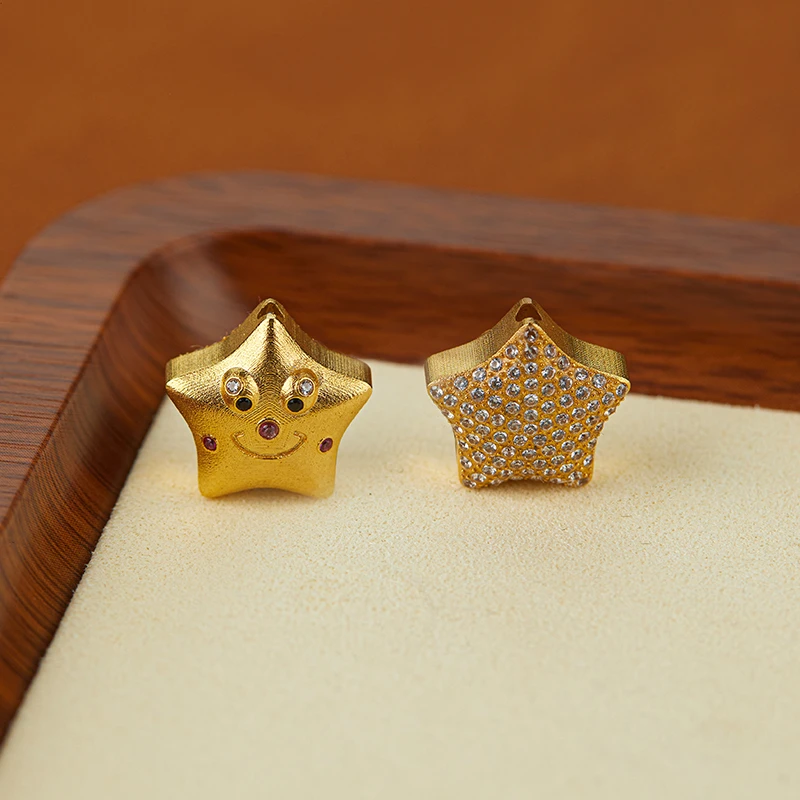 『乐小福珠宝』星星*18k金挂饰手链项链百搭款发其一