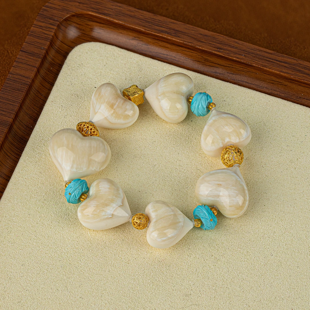 精美猛犸牙单圈手串*自发