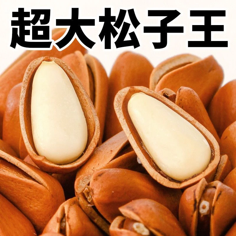 23年新货东北开口红松子罐装500g孕妇特大颗粒手剥批发4g营养品质