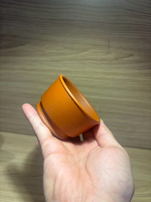 宜兴紫砂杯,手工原矿小红泥杯。110cc