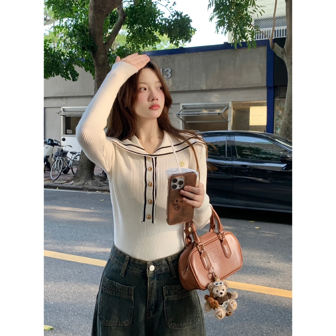 【海军领】时尚针织衫休闲秋冬上衣