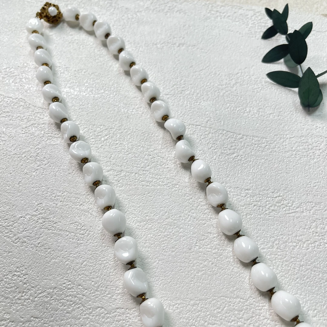 铜合金琉璃项链 【六六中古】孤品复古项链th859链长69cm