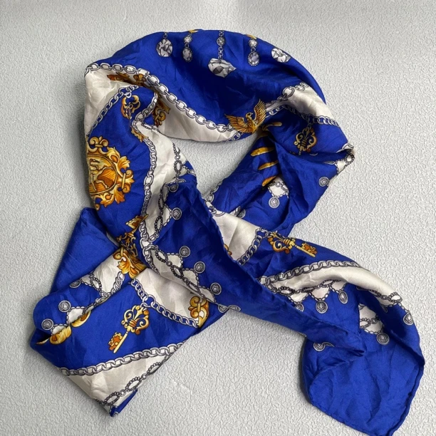 【六六中古】孤品复古丝巾an616尺寸84*82