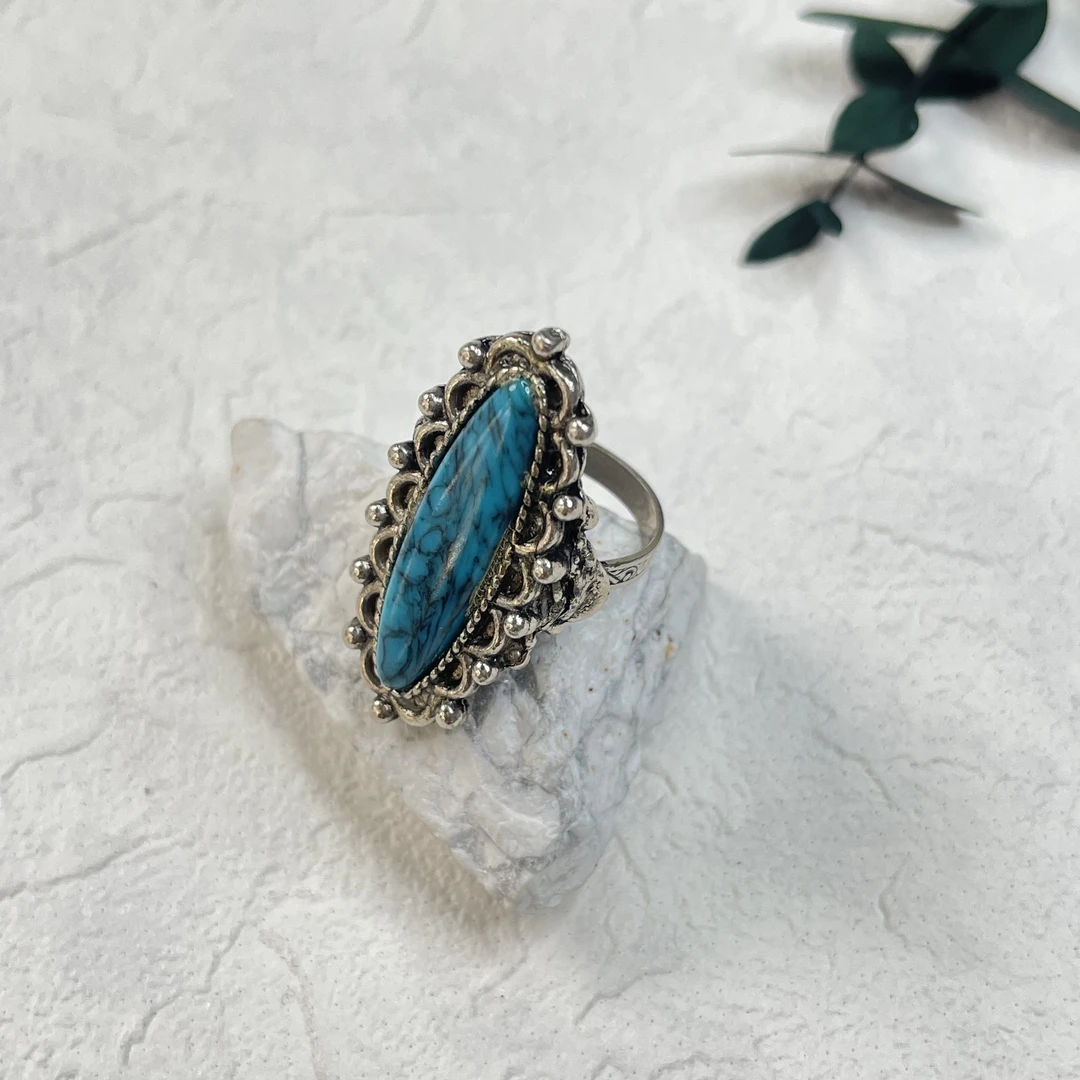 铜合金树脂戒指 【六六中古】孤品复古开口戒指th1827