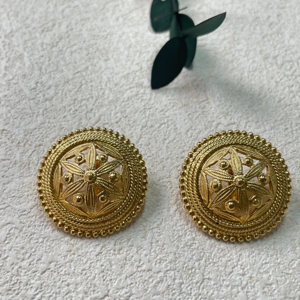 铜合金耳饰 【六六中古】孤品复古耳夹th1958